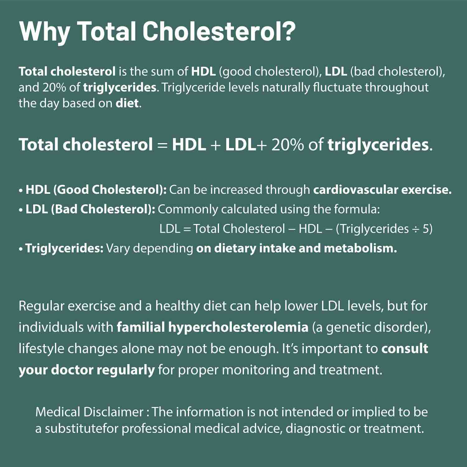 HeartsCare C1 Total Cholesterol Meter Test Kit at Home with 10 strips